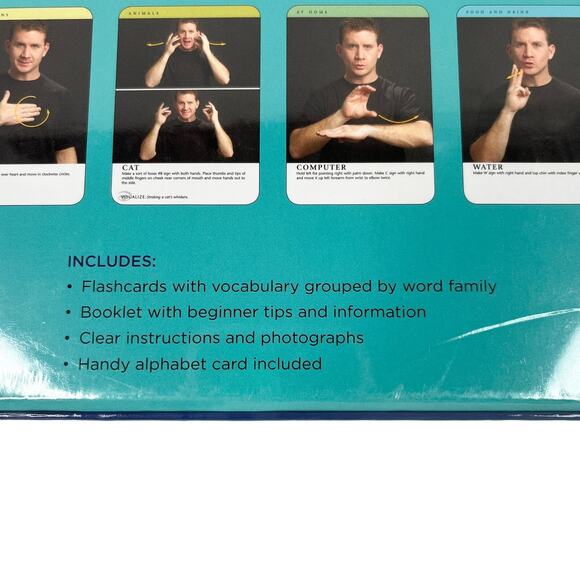 Learn American Sign Language By Arlene Rice Book Flash Cards New - Picture 9 of 14